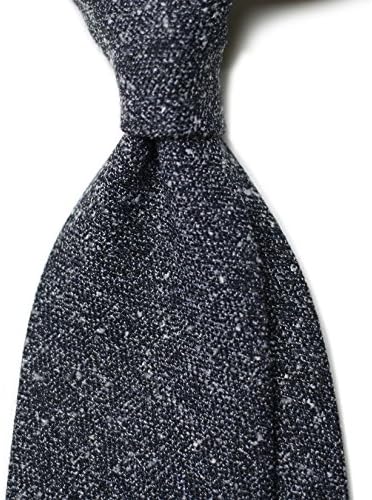 New Men's Difou Handmade Wool-Cotton Neck Ties in Solid / 2Color (Blue)