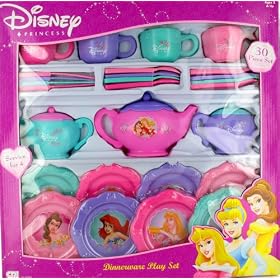 Disney Princess Dinnerware Dish Tea Set 30 Pieces by Disney