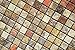Scabos 1 X 1 Tumbled Travertine Mosaic Tile - 6 X 6 Sample