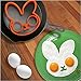 SmartTech Shop Kitchen Cooking Tools Silicone Fried Egg Mold Ring, Black Skull, Purple Owl & Orange Rabbit, Set of 3