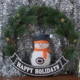 Chicago Bears Snowman LED Wreath