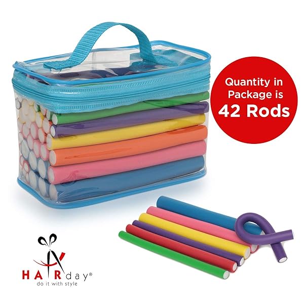 Flexible Foam Curling Rods 42 Pack No Heat Lightweight Rollers
