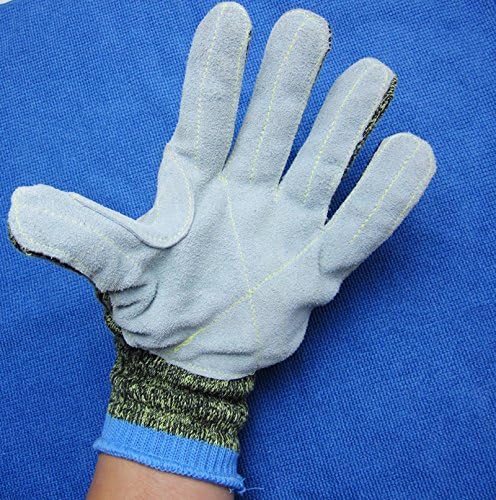 HTR Camouflage Pattern Anti-Cut Wear Resistant Work Gloves EN388 Certified Safety Gloves for Hand Protection 1 pair (with suturing skin on the palm )