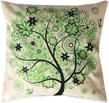 Sunlightsell Colorful Tree of Life Cotton Linen Square Decorative Fashion Throw Pillow Cases18 "X18 " (A2)