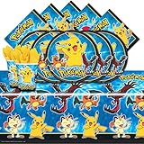 Pokemon Pikachu & Friends Birthday Party Tableware Pack for 16