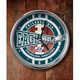 Philadelphia Eagles NFL Chrome Clock