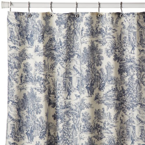 Click here for Victoria Park Toile Bathroom Shower Curtain, Blue prices
