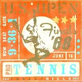 Oopsy Daisy Tennis Stretched Canvas Wall Art by Roger Groth, 30 by 30-Inch