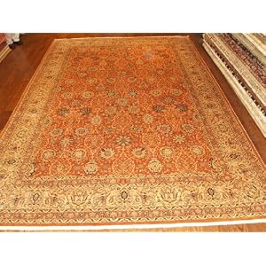 Handmade Indian Hajilili Rug 10'x14'3 by Oscar Isberian Rugs