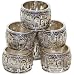 KARSHI Jewish Silver Napkin Rings - Old City of Jerusalem Motif, Set of 6