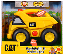 Toystate Caterpillar Construction Flash Light And Night Light: Dump Truck