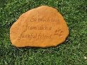 FAITHFUL FRIEND Stone PET GRAVE MARKER Memorial TRIBUTE Plaque ANTIQUE GRAY Natural Stone Finish OUTDOOR Indoor GARDEN Statuary CAST CEMENT Made in the USA