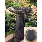 Grasslands Road Estate "Sing A Happy Song" Word Motif Birdbath, 20-Inch by 17-Inch