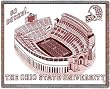Ohio State Univ Stadium - 69 x 48 Blanket/Throw - Ohio State Buckeyes