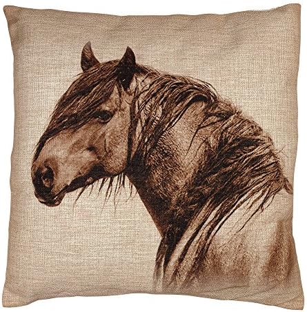 Mustang Burlap Pillow
