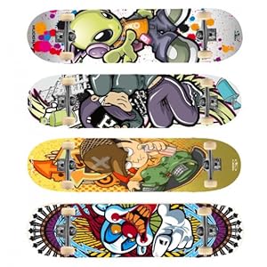 Hudora 12160 Skateboard Instinct 2.0 ABEC 1 - Tabla de skate, madera de arce (1 unidad, surtido)