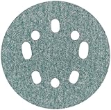 Norton 3X 5 & 8 Hole Universal Vacuum Abrasive Fiber Disc, Fiber Backing, Hook & Loop, Aluminum Oxide, 5