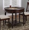 Furniture online: Powell Masterpiece Faux Mahogany Game Table with Game Pieces, Drawer and Shelf