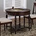 Powell Masterpiece Faux Mahogany Game Table with Game Pieces, Drawer and Shelf