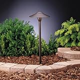 Kichler Lighting 15310AZT Dome Path Light 1-Light 12-Volt Path & Spread Light, Textured Architectural Bronze
