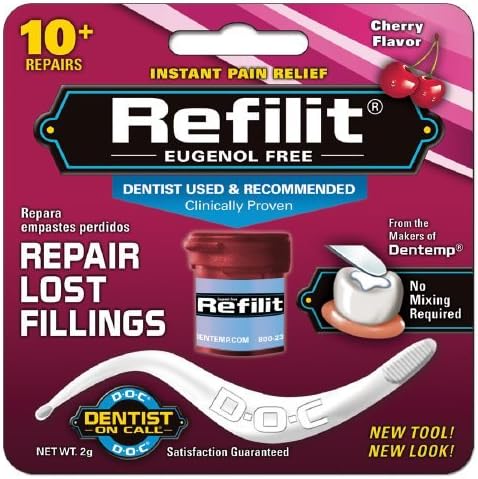 Dentist On Call Refilit Repair Lost Fillings, Cherry Flavored Filling, Cherry--0.07 oz (2 g)