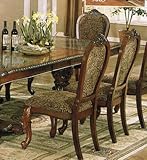 Set of 2 Dining Chairs Brown Finish