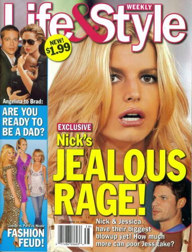 Life & Style Weekly Magazine: Jessica Simpson, Brad Pitt (September 19, 2005)