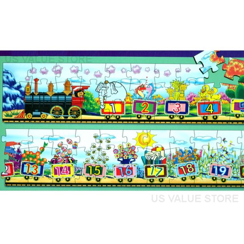 611kgb2UVTL Educational Train Puzzle, 1 2 3 Train Puzzle