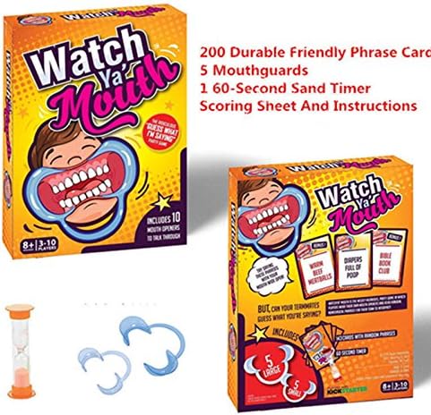 Hot Sales WATCH YA' MOUTH Funny Family Mouth Guard Party Board Hilarious Game Speak Out Practical Jokes Toy