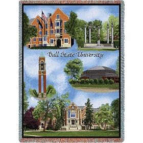 Ball State University Collage Jacquard Woven Throw - 70" x 54"