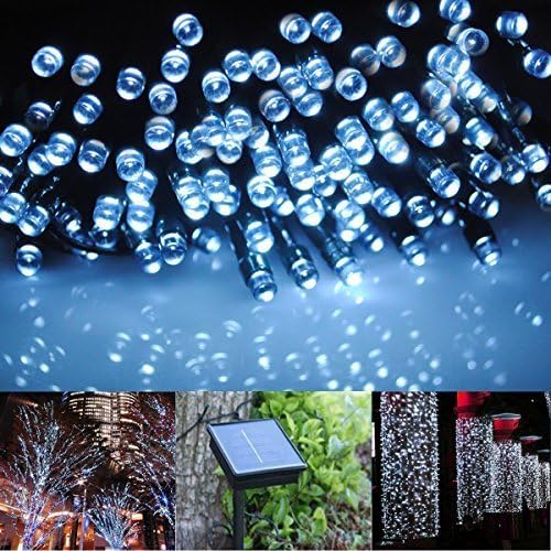 CVLIFE 10M 32.8ft 100LED White Solar Christmas String Fairy Lights for Outdoor Room Garden Home Party Decoration Waterproof by Huihaozi