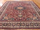 10'0 x 12'5 Red Persian Hand Knotted Mashad Rug