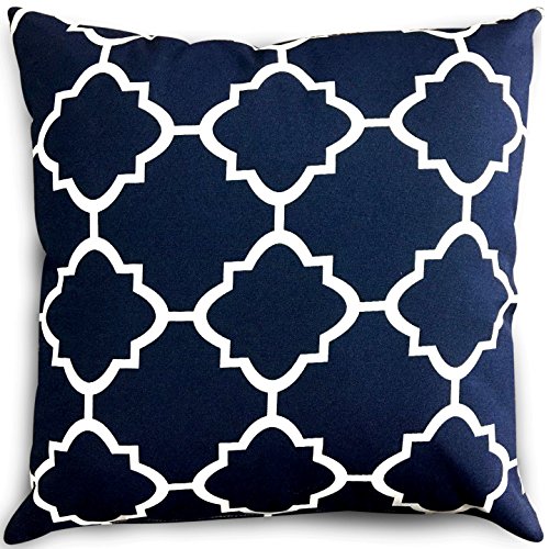 Decorative square 18 x 18 inch throw pillows navy &…
