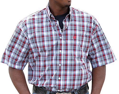 Cinch Men's Mini Plaid Short Sleeve Shirt 3Xl - Mtw111180xwht