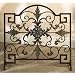 35" Wide Metal FIREPLACE FIRE SCREEN with Scroll Design