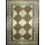 Brown, Tan & Black Cross Indian Tapestry - Decorative Hanging Wall Art - Great for Dorms