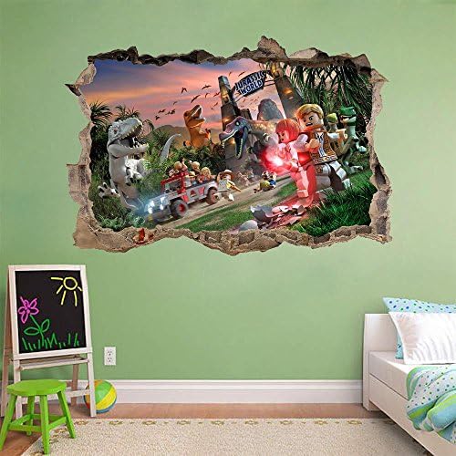 Perfect Jurassic World Lego Wall Decal Removable Wall Sticker Art Mural 16.5"x 11"