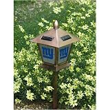 Team Sports America New York Giants 20 Inch Stain Glass Solar Lantern