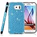 MEKO Galaxy S6 Case, Glitter Bling- Built in Sparkles- Flexible Rubber Case [Scratch Resistant] for Samsung Galaxy S6 - (Blue)