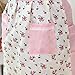 ABASSKY Women Home Kitchen Cooking Pocket Apron (One Size, Pink)
