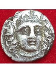 Single Detail Page Misc: RHODES 205BC Helios Rose Butterfly Greek Coin i53673 2.54gr.Rare - Ancient Coin Greece.