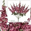 FOUR 26" Delphinium Artificial Flower Bushes in Mauve Two Tone for home or wedding decoration