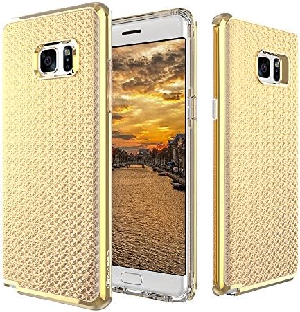 Galaxy Note 7 Case, Slim fit Sinabro Premium [Starry Bumper] Cover [Dual protection Series] for Samsung Note 7 (2016) (Gold &amp; Gold)