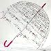PVC Rain pattern Clear dome umbrella