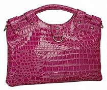 Everest Patent Mock Croc Grab Bag Pink