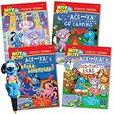 EDUCATIONAL INSIGHTS HOT DOTS JR. INTERACTIVE STORYBOOKS, 4-BOOK SET WITH ACE PEN