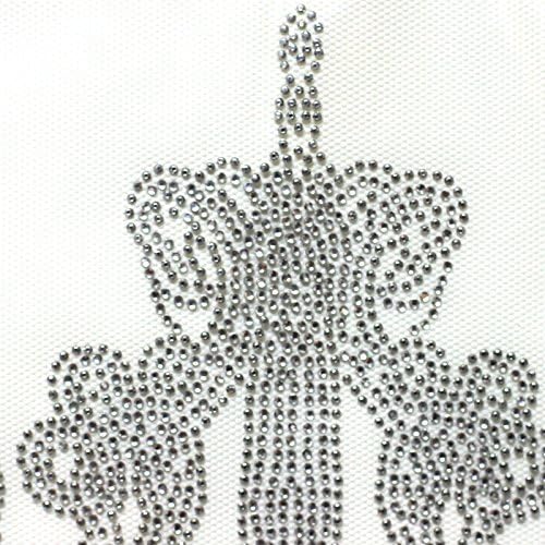 Hand-made Rhinestone Transfer Hot Motif Fashion Design Chandeliers Clear Silver 1 Sheets