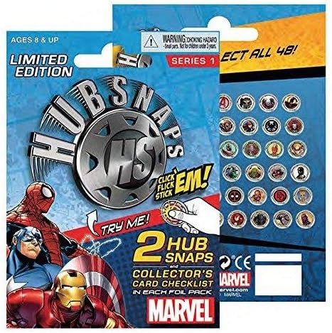 Marvel Hubsnaps Blind Pack 2 Hubsnaps 1 Checklist Card per pack 5 packs