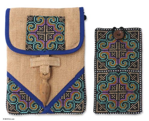 Hemp Purse and Phone Ultimate Blue