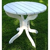 Adirondack Painted Round Side Table Color: White - B002DHUGFW